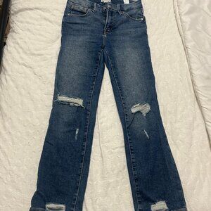 Good American Distressed Slim Straight Jeans - Size 2/26